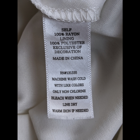 Socialite White Embroidered Sun Dress Medium - Picture 8 of 8